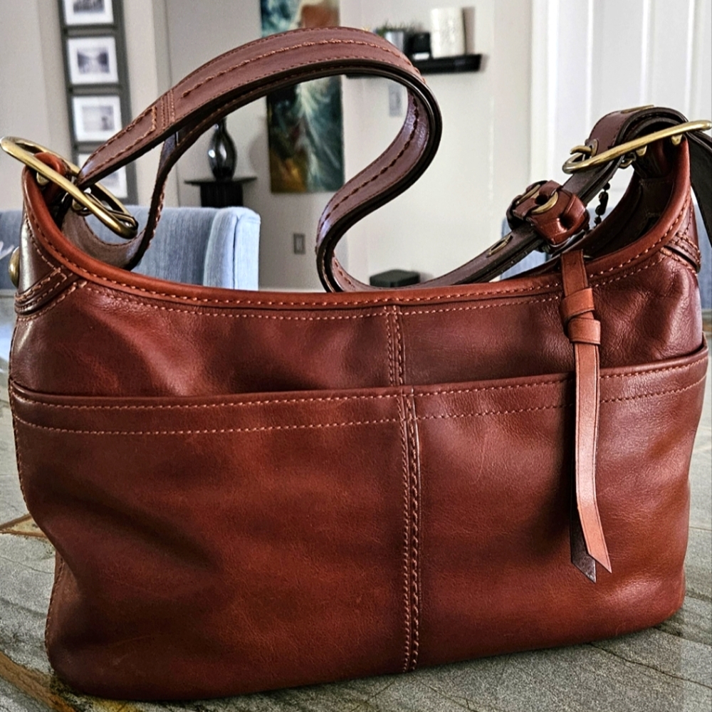 Coach Bleeker Brown Leather Shoulder Bag - Picture 3 of 11